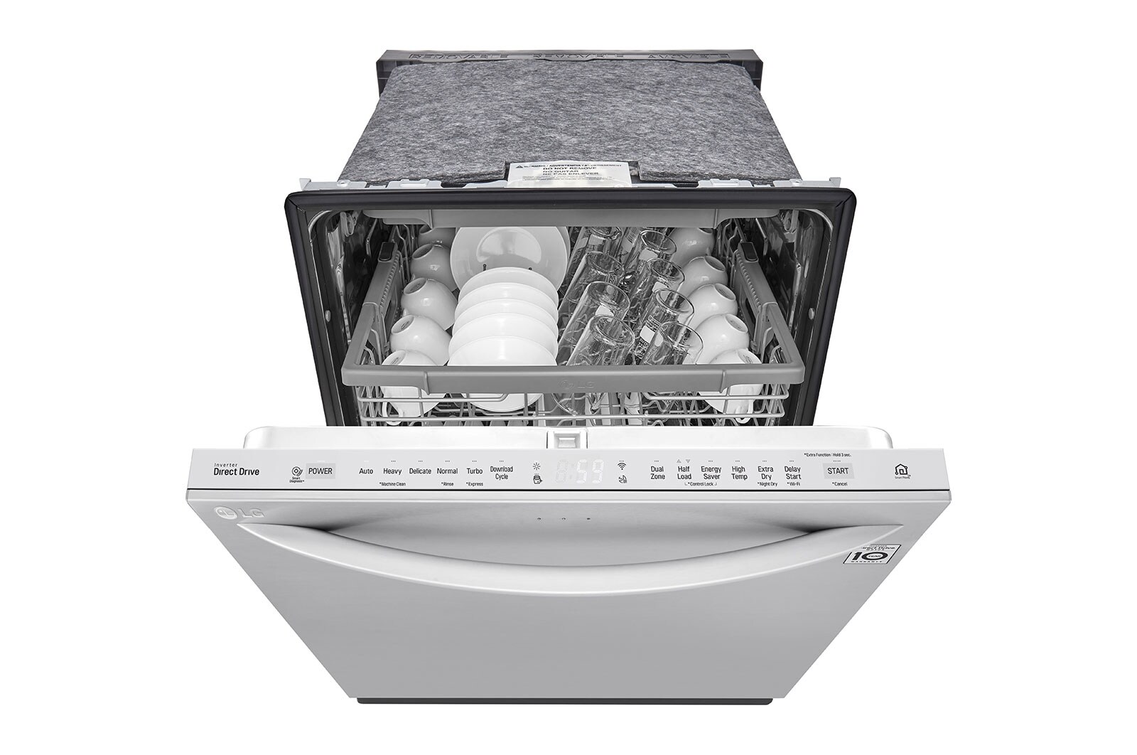 LG Smudge Resistant Top Control Dishwasher with QuadWash®, WiFi Connectivity and 3rd Rack, LDT5678SS