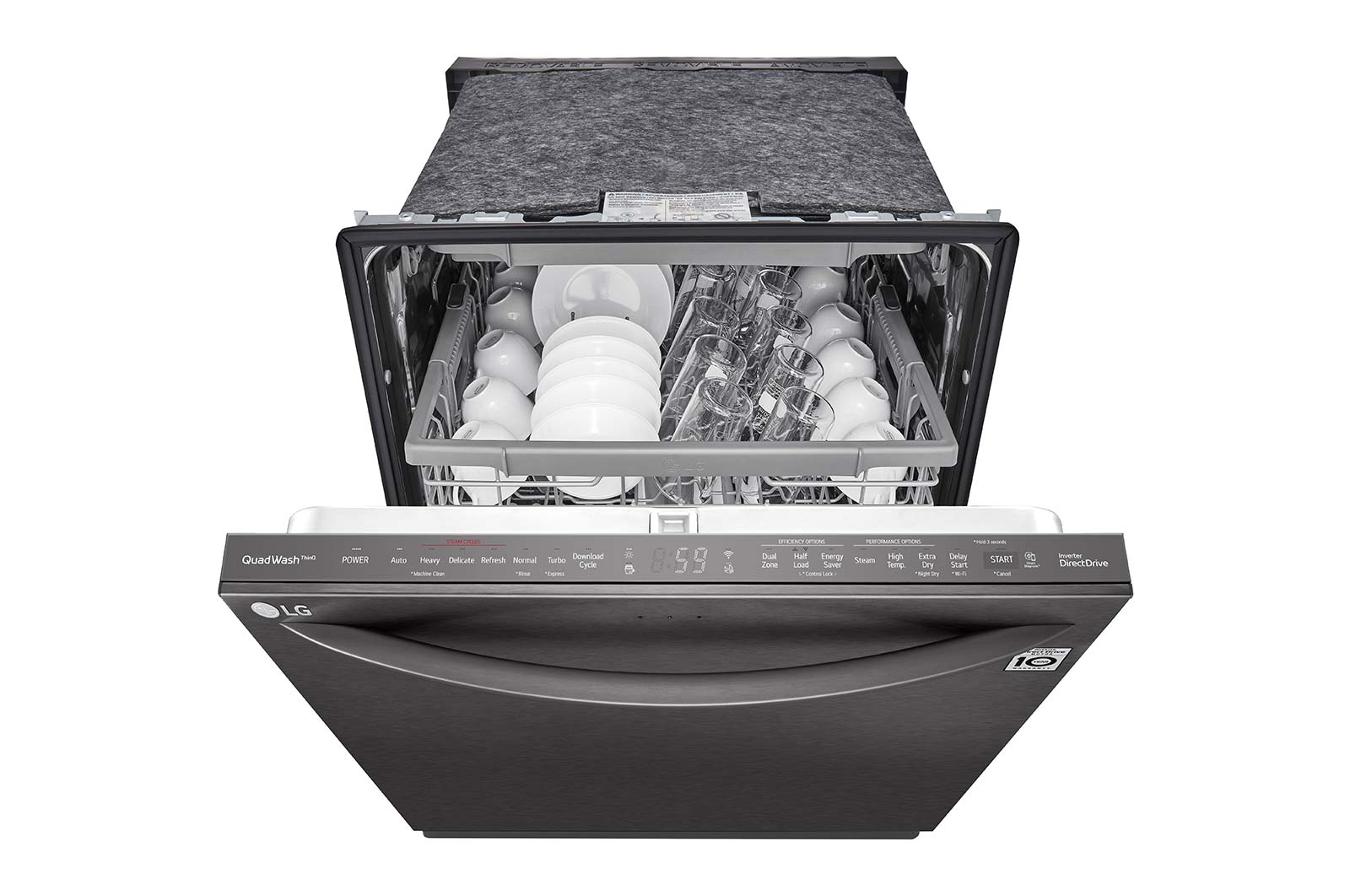 LG Top Control Wi-Fi Enabled Dishwasher with TrueSteam® and 3rd Rack, LDTS5552D