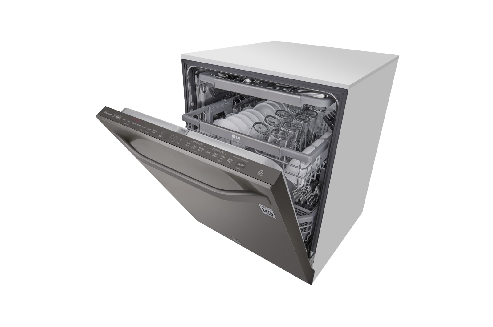 LG STUDIO Top Control QuadWash<sup>®</sup> Steam Dishwasher, LSDT9908BD