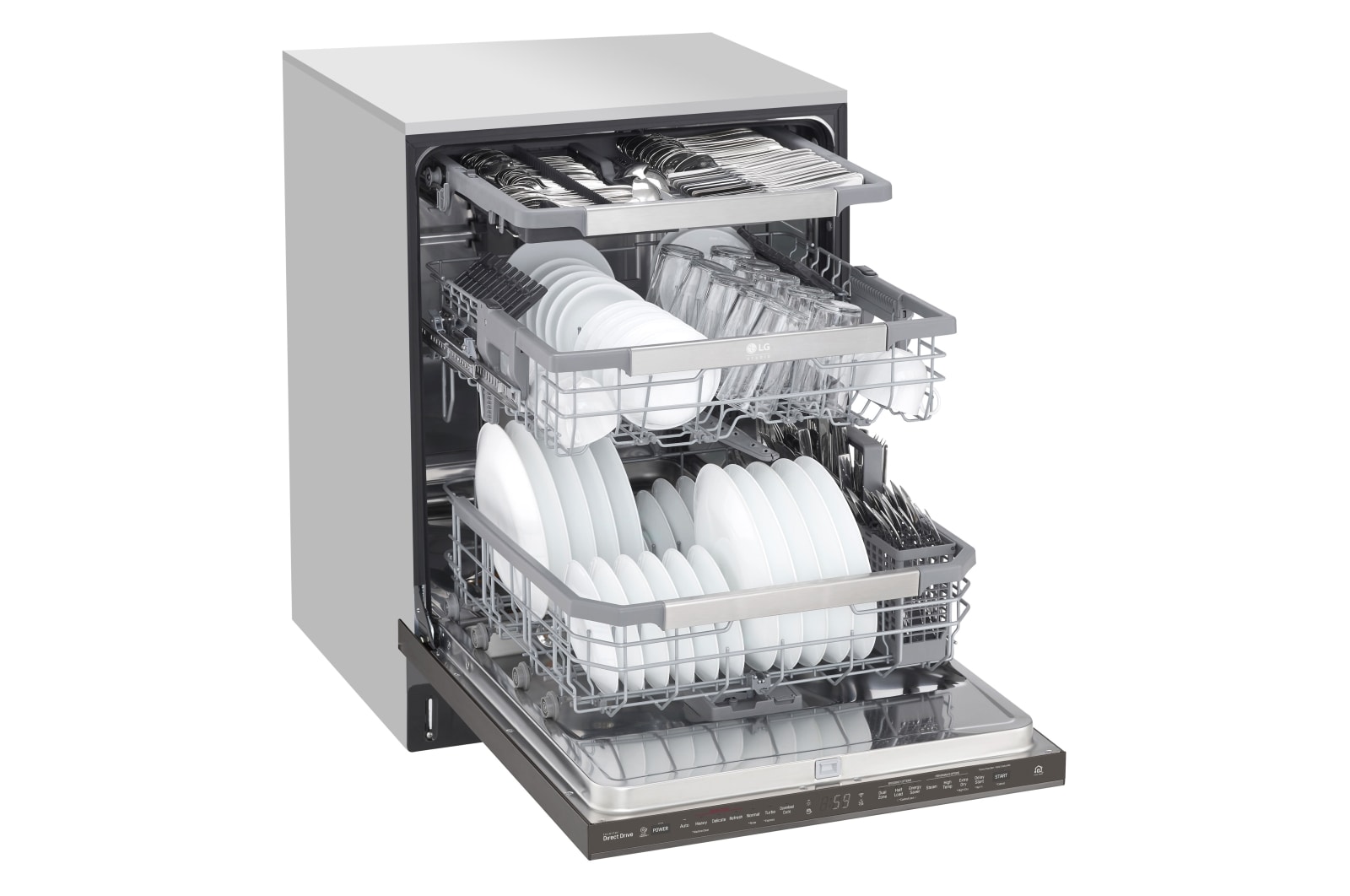 LG STUDIO Top Control QuadWash<sup>®</sup> Steam Dishwasher, LSDT9908BD