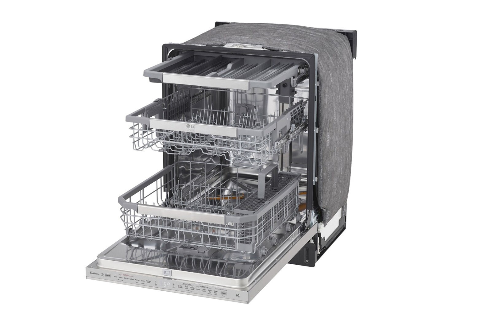 LG STUDIO Top Control QuadWash® Steam Dishwasher, LSDT9908SS