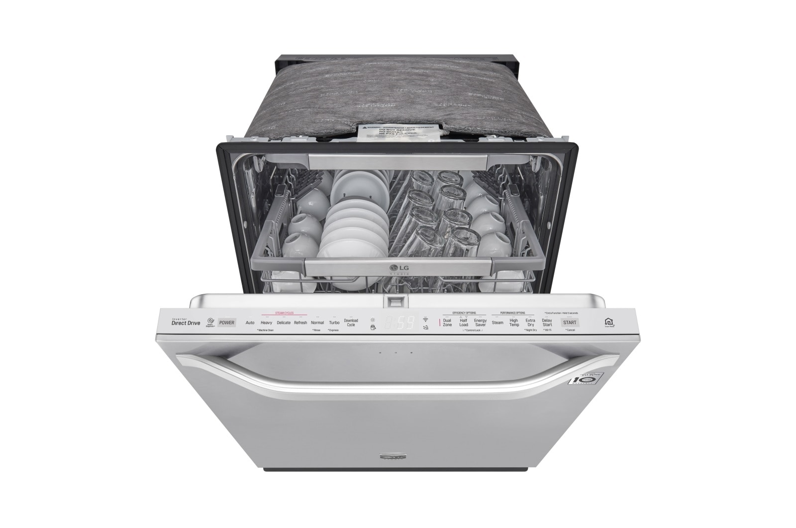 LG STUDIO Top Control QuadWash<sup>®</sup> Steam Dishwasher, LSDT9908ST