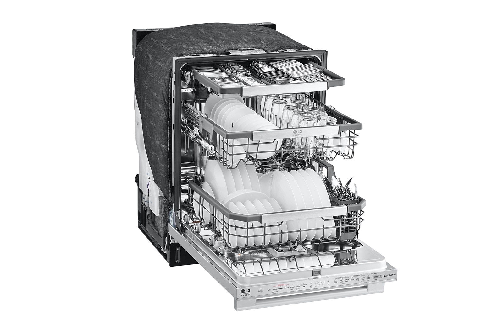 LG STUDIO Top Control Smart Dishwasher with QuadWash™ and TrueSteam®, LSDTS9882S