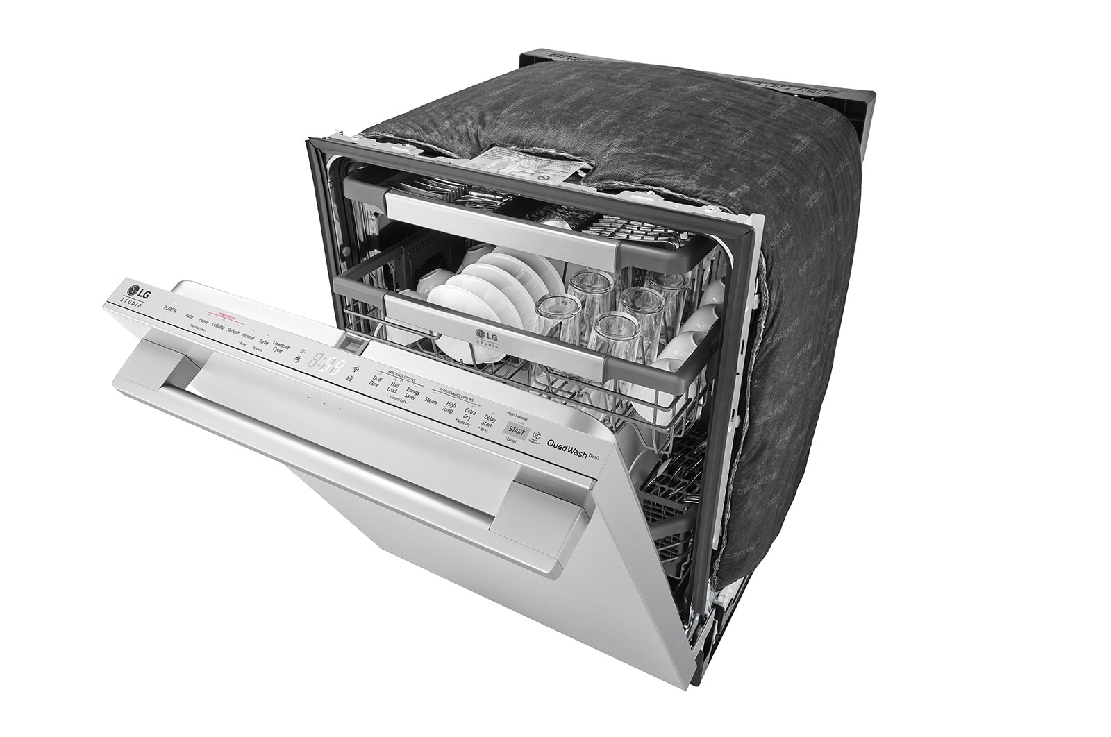 LG STUDIO Top Control Smart Dishwasher with 1-Hour Wash & Dry, QuadWash​ Pro™, TrueSteam® and Dynamic Heat Dry™, SDWB24S3