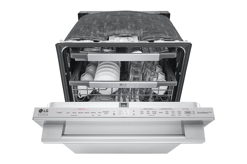 LG Front view of LG STUDIO Top Control Smart Dishwasher with 1-Hour Wash & Dry, QuadWash​ Pro™, SDWB24S3, SDWB24S3