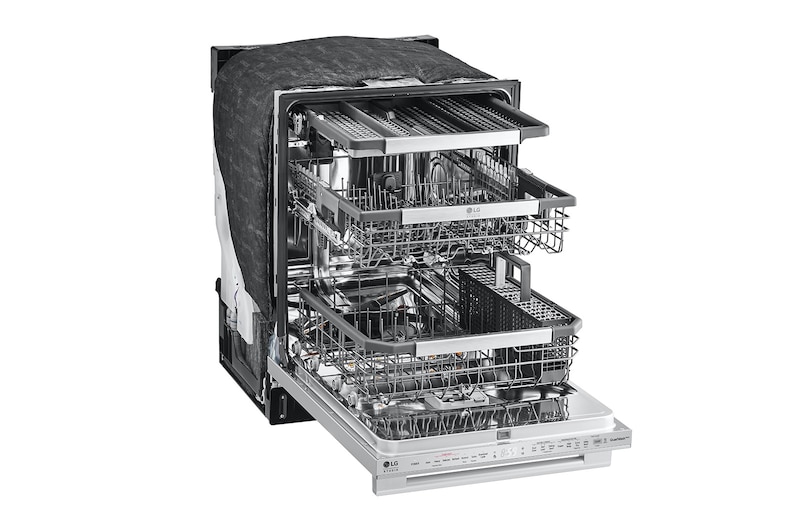 LG Front view of LG STUDIO Top Control Smart Dishwasher with 1-Hour Wash & Dry, QuadWash​ Pro™, SDWB24S3, SDWB24S3
