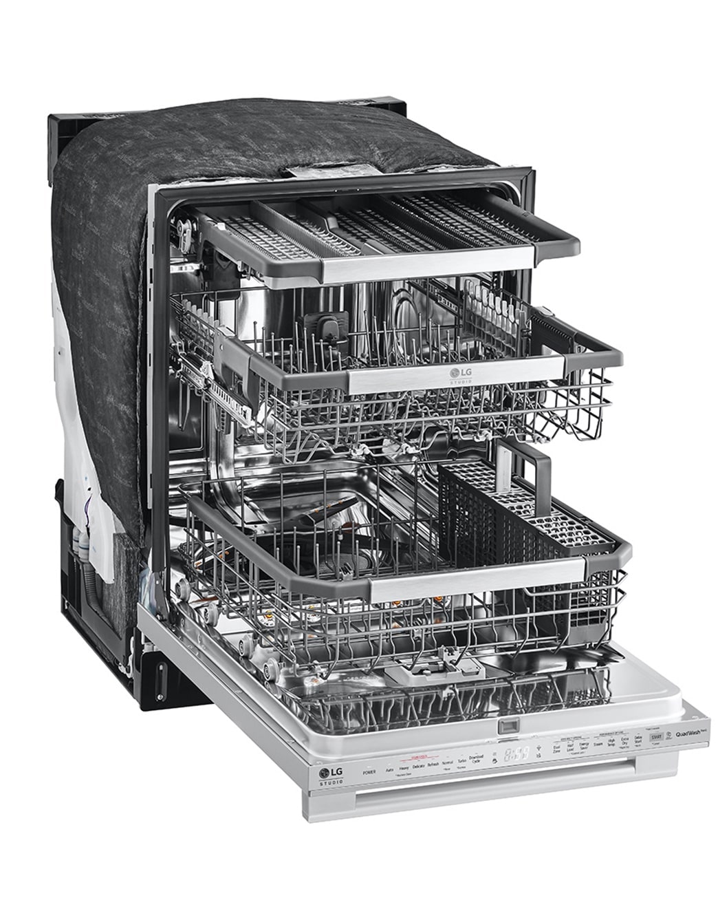 LG STUDIO Top Control Smart Dishwasher with 1Hour Wash & Dry, QuadWash Pro™, TrueSteam® and