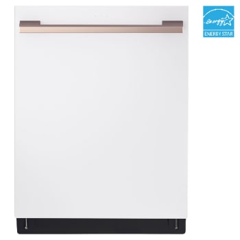 Front view of 24" 1-Hour Wash & Dry, TrueSteam®, QuadWash® Pro & Dynamic Heat Dry™ 40 dB, Top Control, Essence White, LG STUDIO SDWB24W3