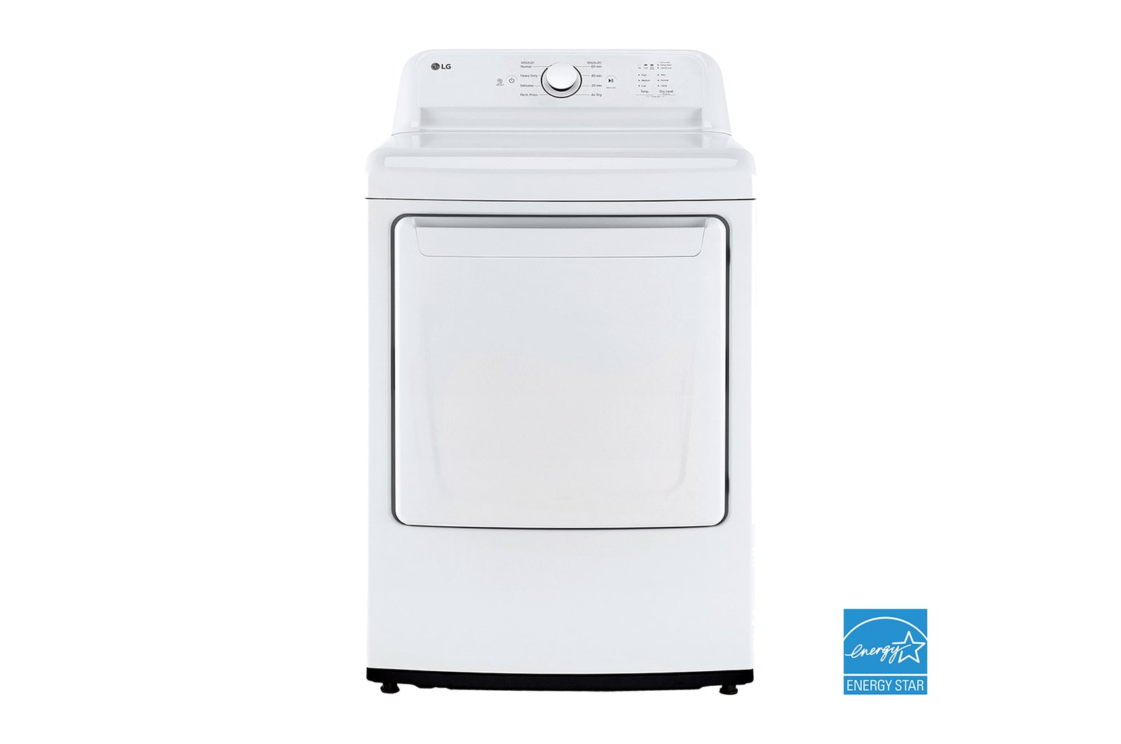 Front view of LG 7.3 cu.ft. Ultra Large Capacity ENERGY STAR Dryer