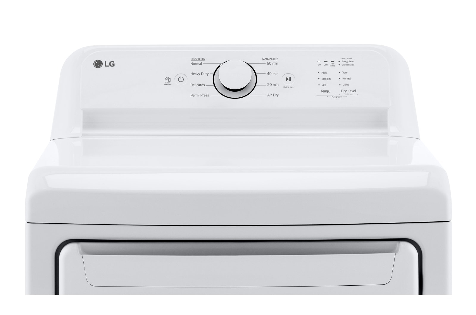 LG 7.3 cu. ft. Ultra Large Capacity Rear Control Electric ENERGY STAR<sup>®</sup> Dryer with Sensor Dry, DLE6100W