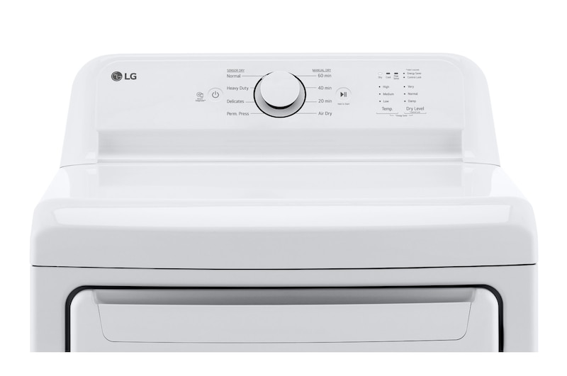 LG 7.3 cu. ft. Ultra Large Capacity Rear Control Electric ENERGY STAR<sup>®</sup> Dryer with Sensor Dry, DLE6100W