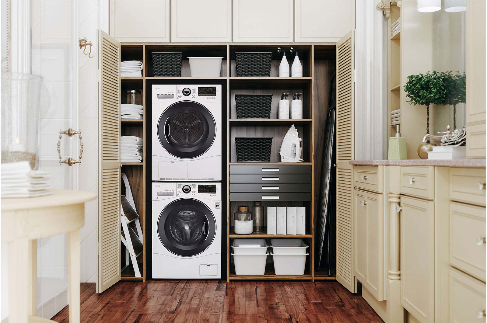 LG 4.2 cu.ft. Compact Electric Condensing Front Load Dryer, DLEC888W