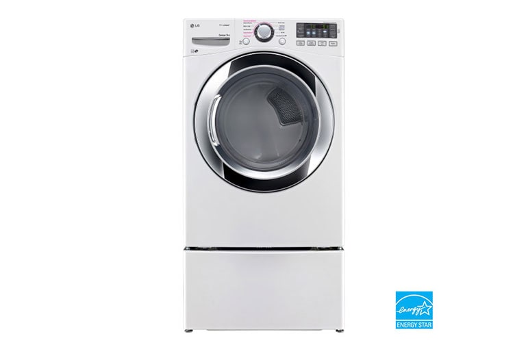 Front view of 7.4 cu. ft. Ultra Large Capacity SteamDryer™ w/ NFC Tag On DLEX3370W