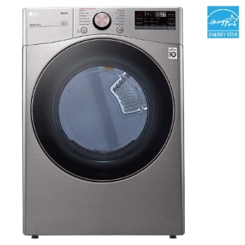 Front view of 7.4 cu. ft. Electric Dryer with TurboSteam®, AI Sensor Dry®, WiFi DLEX3850V