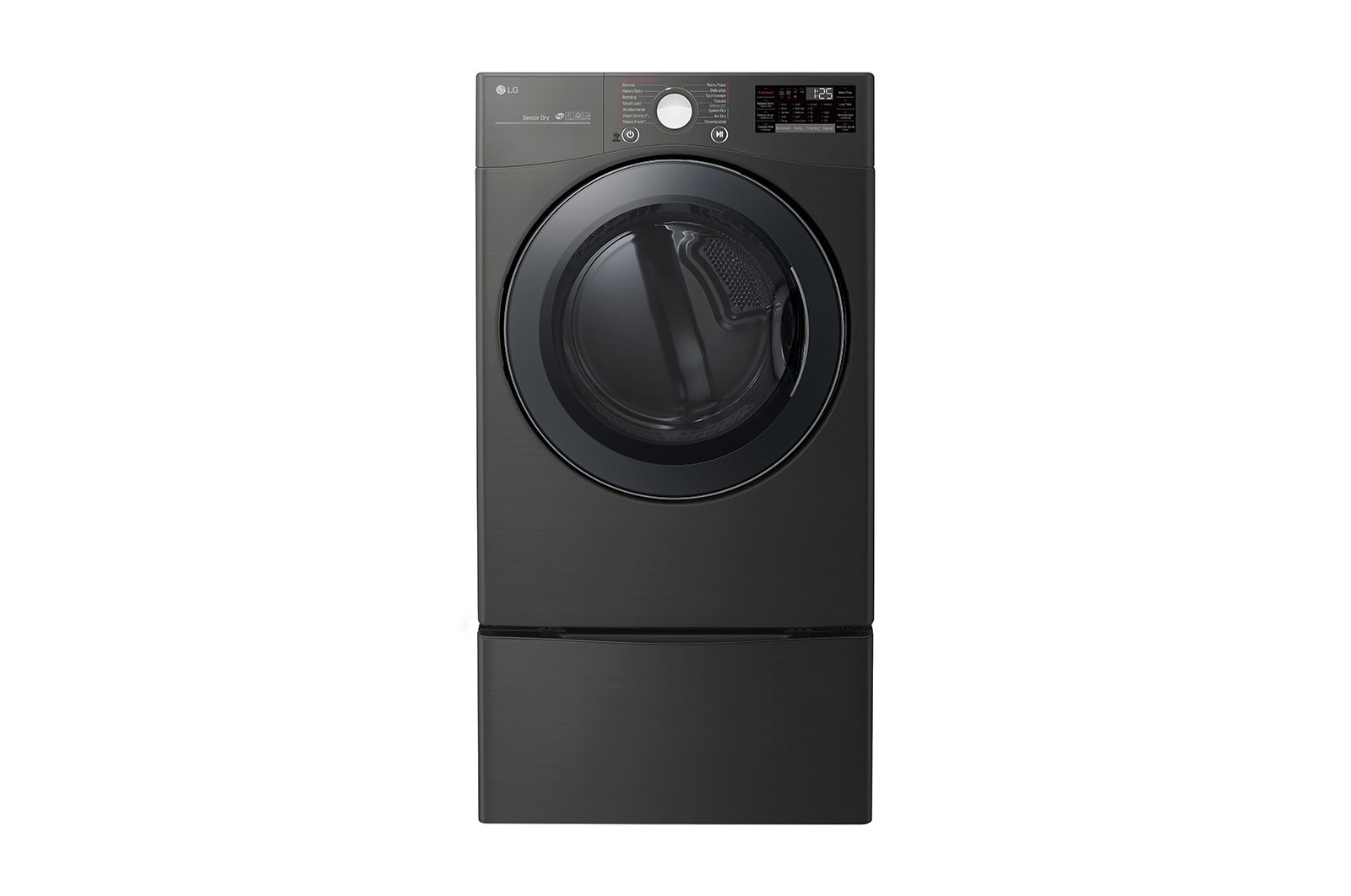 Front view of 7.4 cu.ft. Smart Wi-Fi Enabled Electric Dryer with TurboSteam™ DLEX3900B