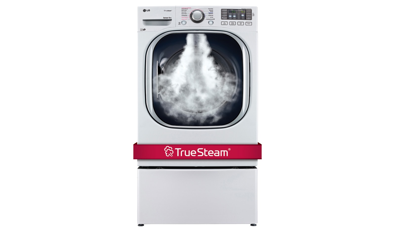 Front view of 7.4 cu. ft. Ultra Large Capacity SteamDryer™ w/ NFC Tag On DLEX4270W