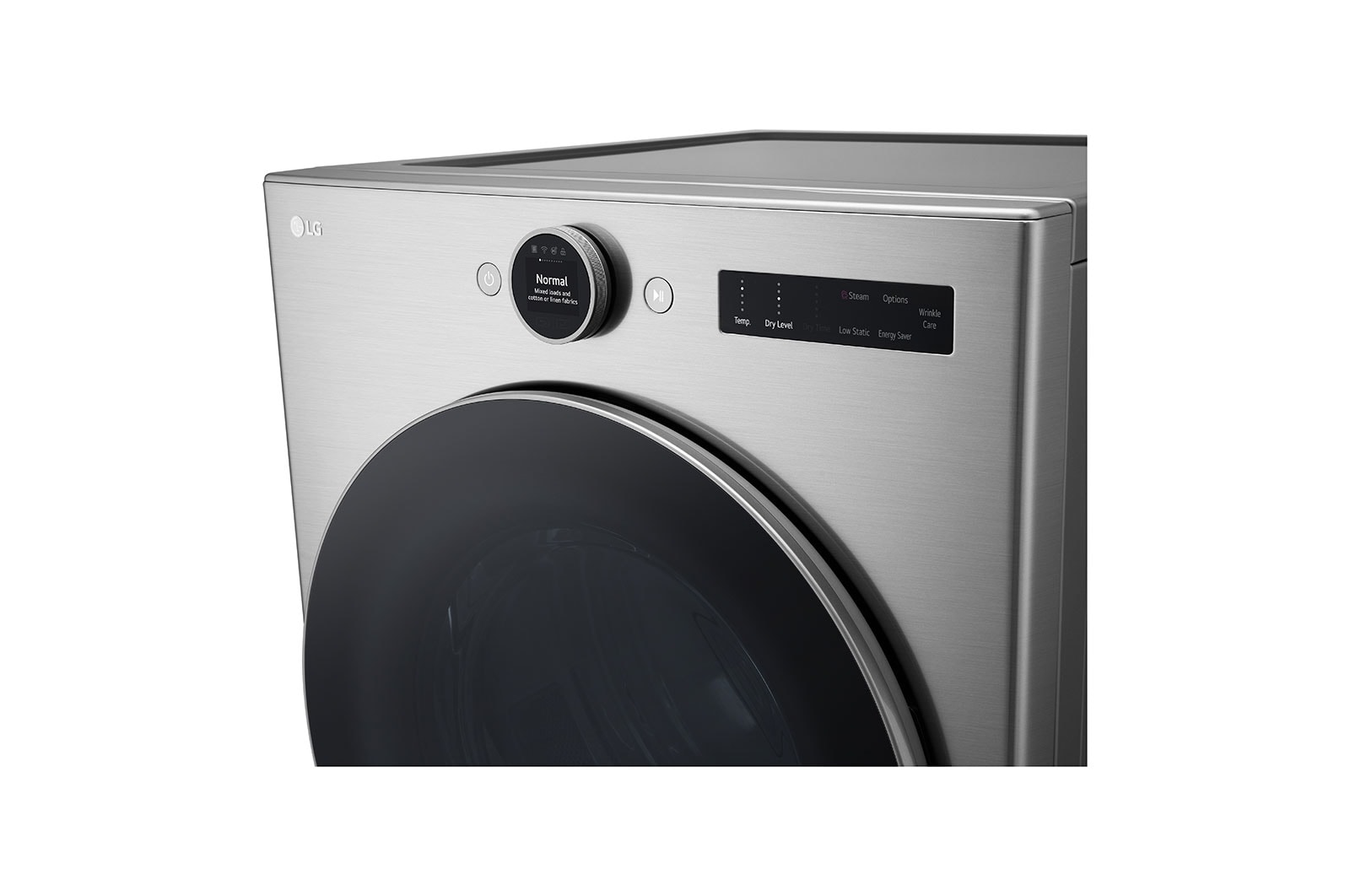 LG 7.4 cu. ft. Ultra Large Capacity Smart Front Load Electric ENERGY STAR<sup>®</sup> Dryer with Sensor Dry & Steam Technology, DLEX5500V
