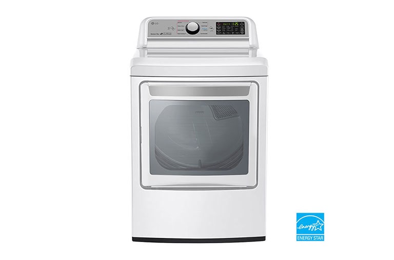 Front view of 7.3 cu.ft Electric Dryer with TurboSteam® DLEX7200W
