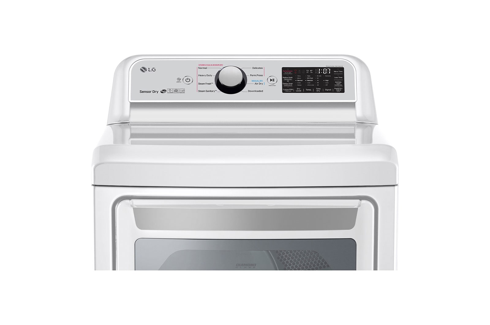 LG 7.3 cu.ft Electric Dryer with TurboSteam®, DLEX7250W