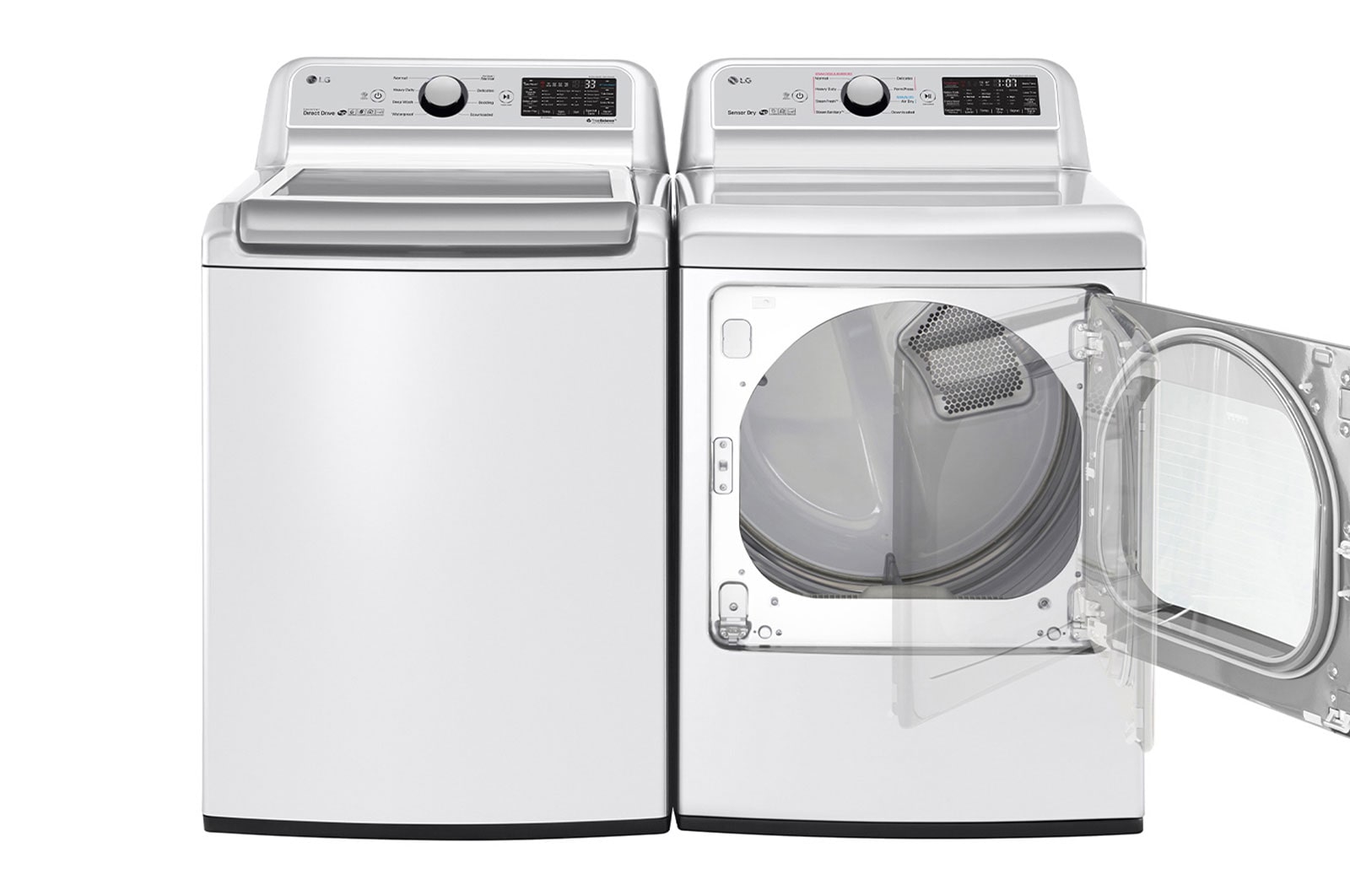 LG 7.3 cu.ft Electric Dryer with TurboSteam®, DLEX7250W