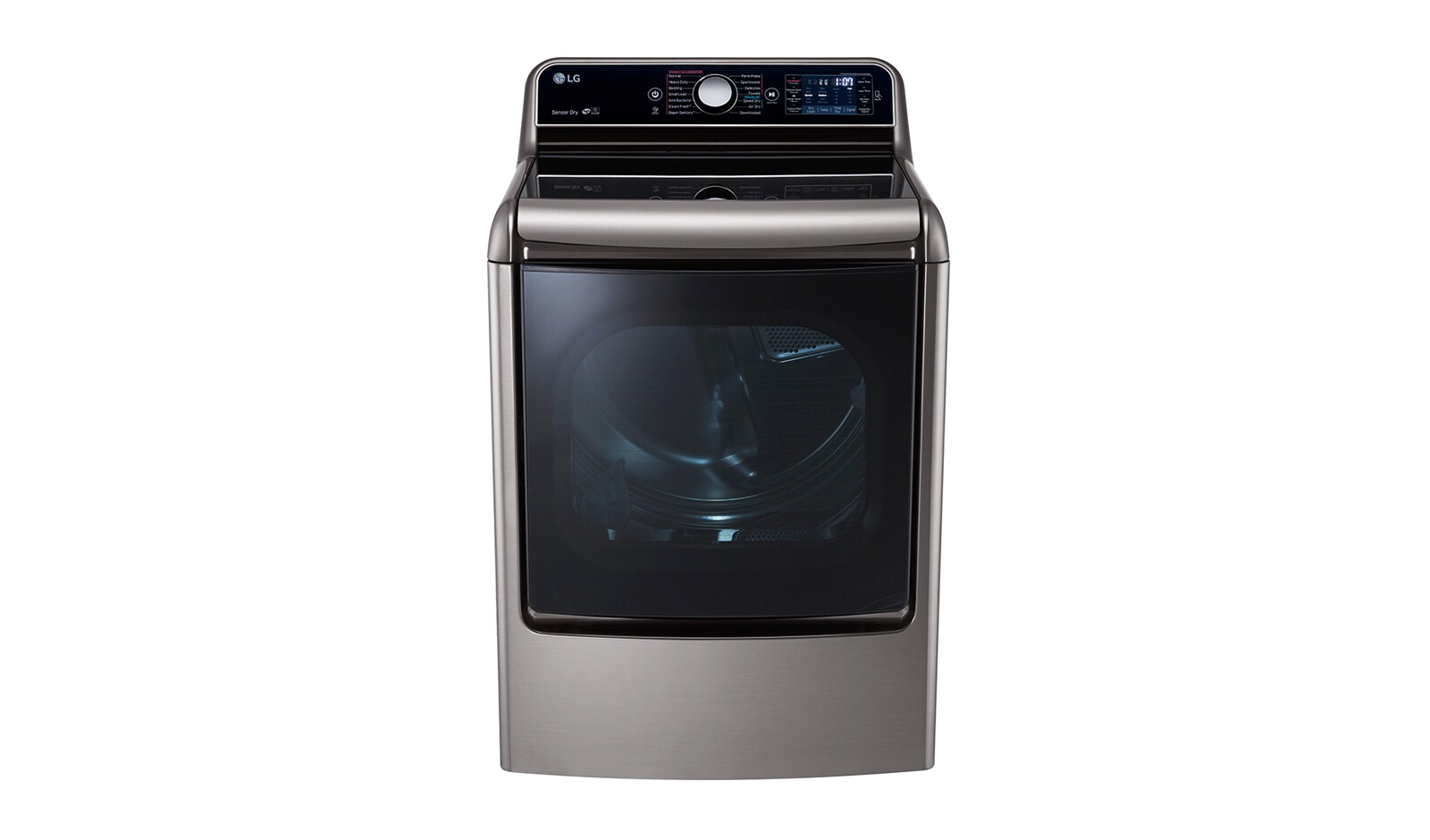 Front view of 9.0 cu.ft. MEGA Capacity TurboSteam Dryer with EasyLoad™ Door DLEX7700VE