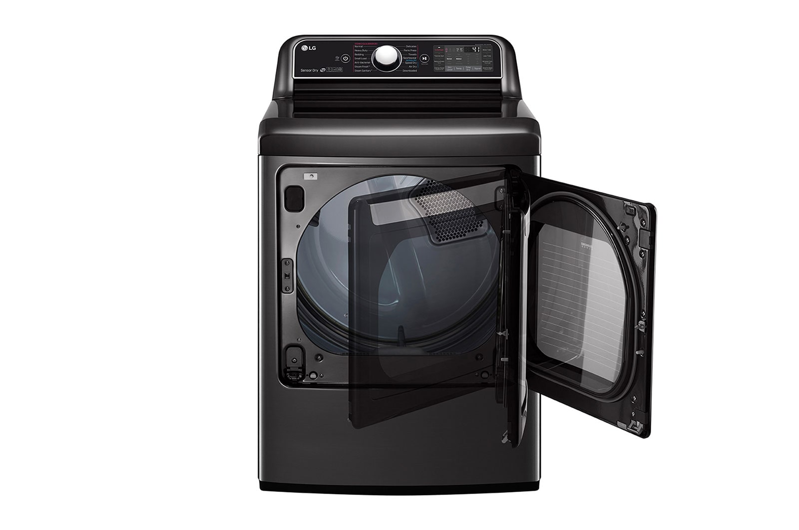 LG 7.3 cu.ft. TurboSteam™ Dryer with EasyLoad™ Dual-opening Door, DLEX7900BE