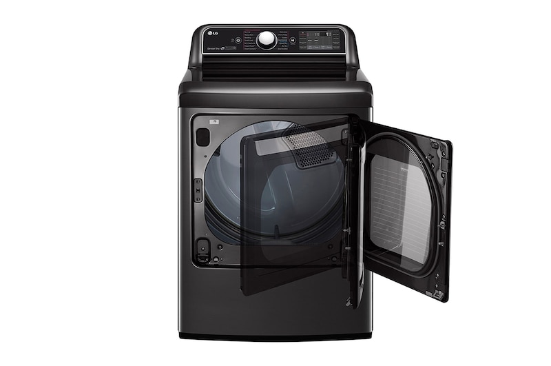 LG 7.3 cu.ft. TurboSteam™ Dryer with EasyLoad™ Dual-opening Door, DLEX7900BE