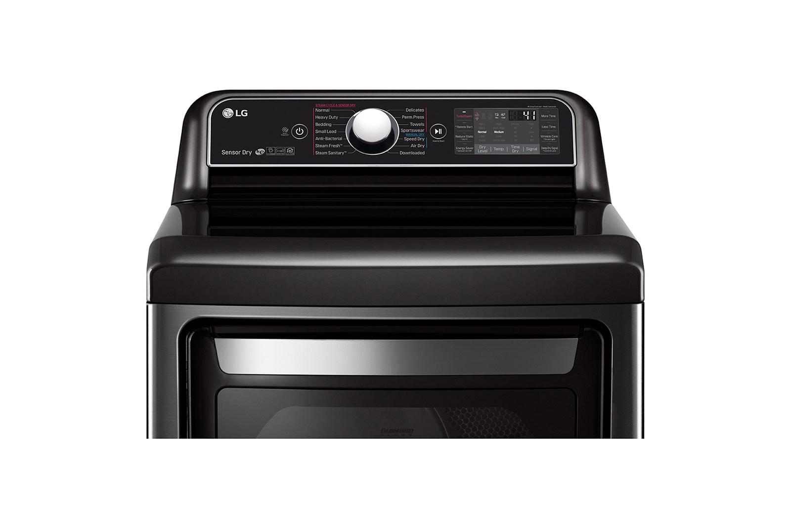 LG 7.3 cu.ft. TurboSteam™ Dryer with EasyLoad™ Dual-opening Door, DLEX7900BE