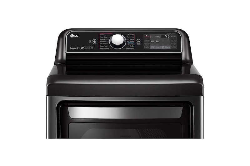 LG 7.3 cu.ft. TurboSteam™ Dryer with EasyLoad™ Dual-opening Door, DLEX7900BE