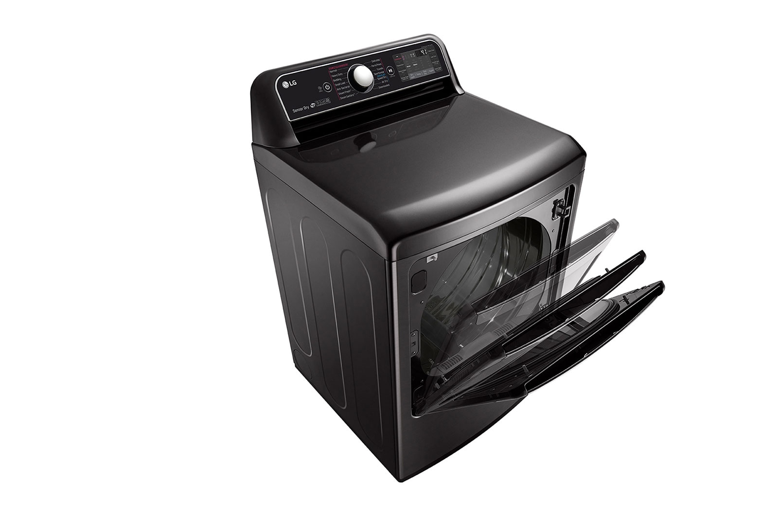 LG 7.3 cu.ft. TurboSteam™ Dryer with EasyLoad™ Dual-opening Door, DLEX7900BE