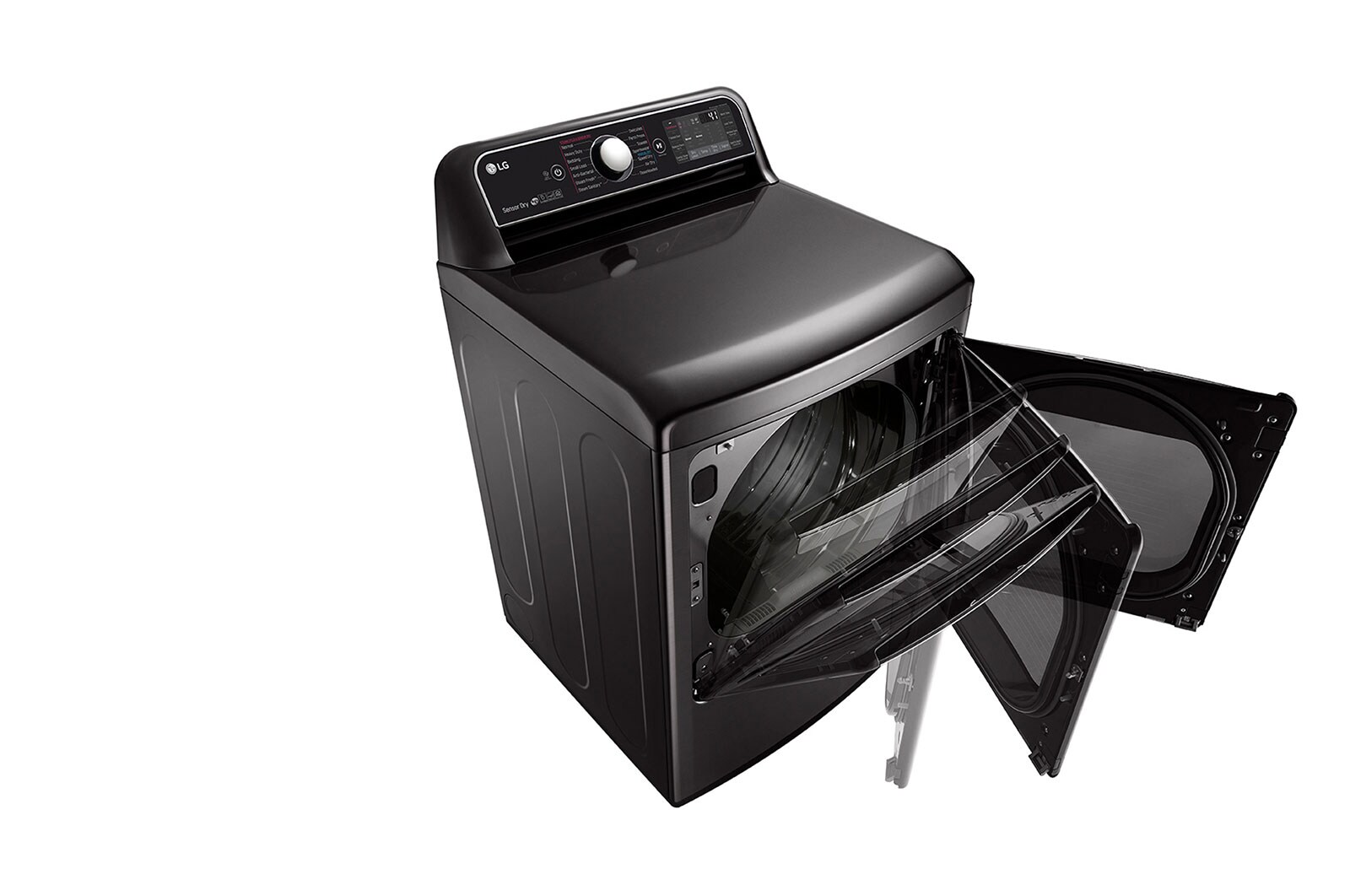 LG 7.3 cu.ft. TurboSteam™ Dryer with EasyLoad™ Dual-opening Door, DLEX7900BE