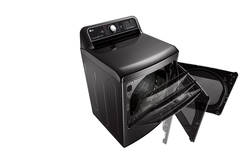 LG 7.3 cu.ft. TurboSteam™ Dryer with EasyLoad™ Dual-opening Door, DLEX7900BE