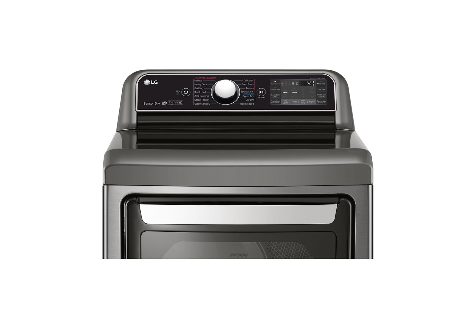LG 7.3 cu.ft. TurboSteam™ Dryer with EasyLoad™ Dual-opening Door, DLEX7900VE