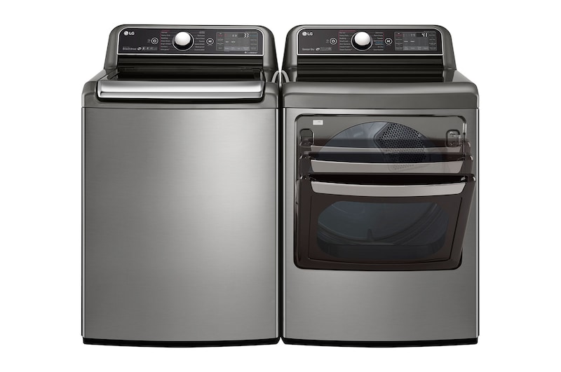 LG 7.3 cu.ft. TurboSteam™ Dryer with EasyLoad™ Dual-opening Door, DLEX7900VE