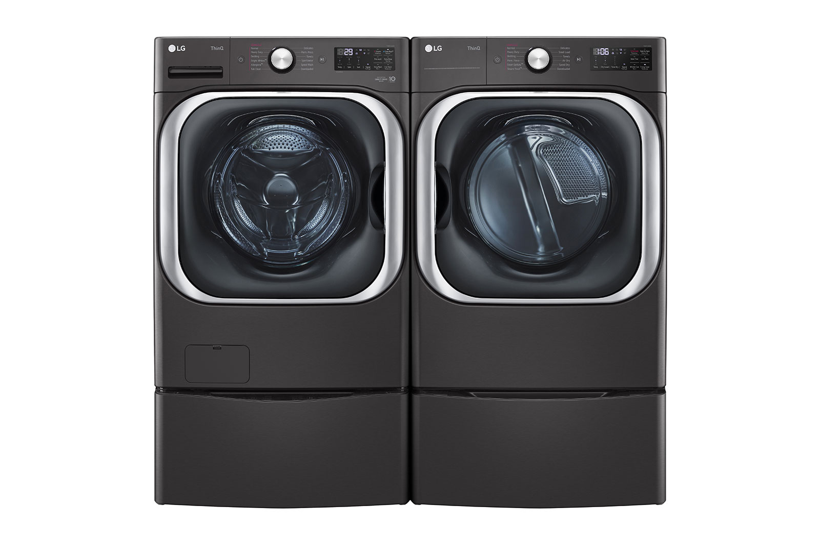 LG 9.0 cu. ft. Mega Capacity Smart wi-fi Enabled Front Load Electric Dryer with TurboSteam™ and Built-In Intelligence, DLEX8900B