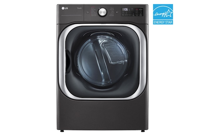 Front view of LG 9.0 cu.ft. Electric Dryer with TurboSteam® and AI Sensor Dry® - DLEX8900B