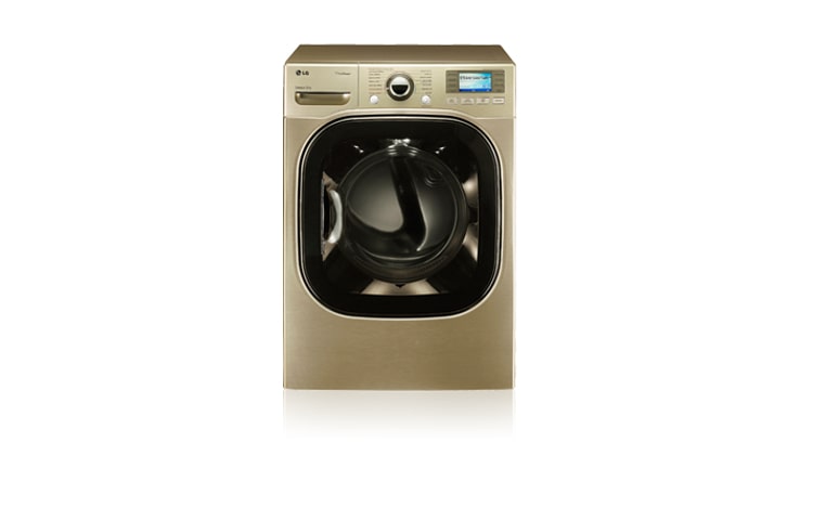 Front view of 7.4 cu.ft. Ultra-Capacity Gas SteamDryer™ with Color LCD Display DLGX3886C