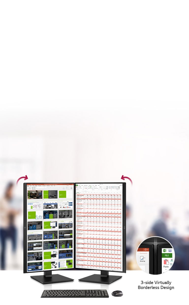 3-side virtually Borderless Design