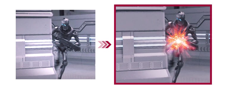 A Comparison of Two Gaming Scenes between Conventional Mode, and Dynamic Action Sync Mode with The Minimized Input Lag