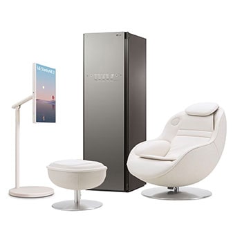 Front view of Lifestyle Package with Massage Recliner, StanbyME 2 and Styler® MHBB27LXS3M