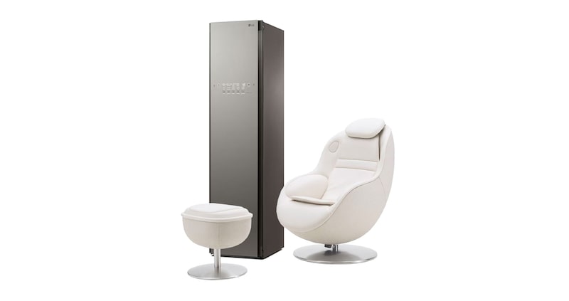 Front view of Lifestyle Package with Massage Recliner and Styler® MHBBS3M