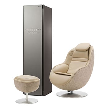 Front view of Lifestyle Package with Massage Recliner and Styler® MHRRS3M