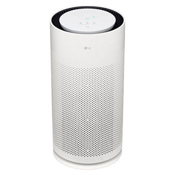Front view of LG air purifier with touch controls