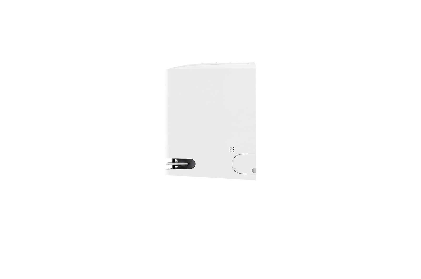 LG ai air conditioner with open vane displaying 18℃