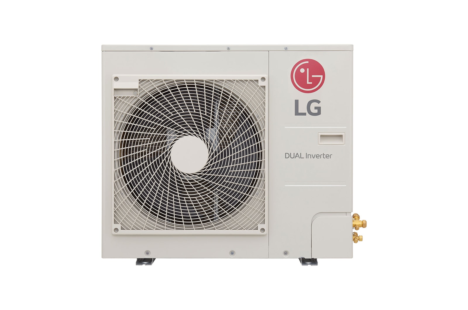Front view of LG 18,000 BTU DUALCOOL / ARTCOOL Mirror Heat Pump Condenser KUSAB181A