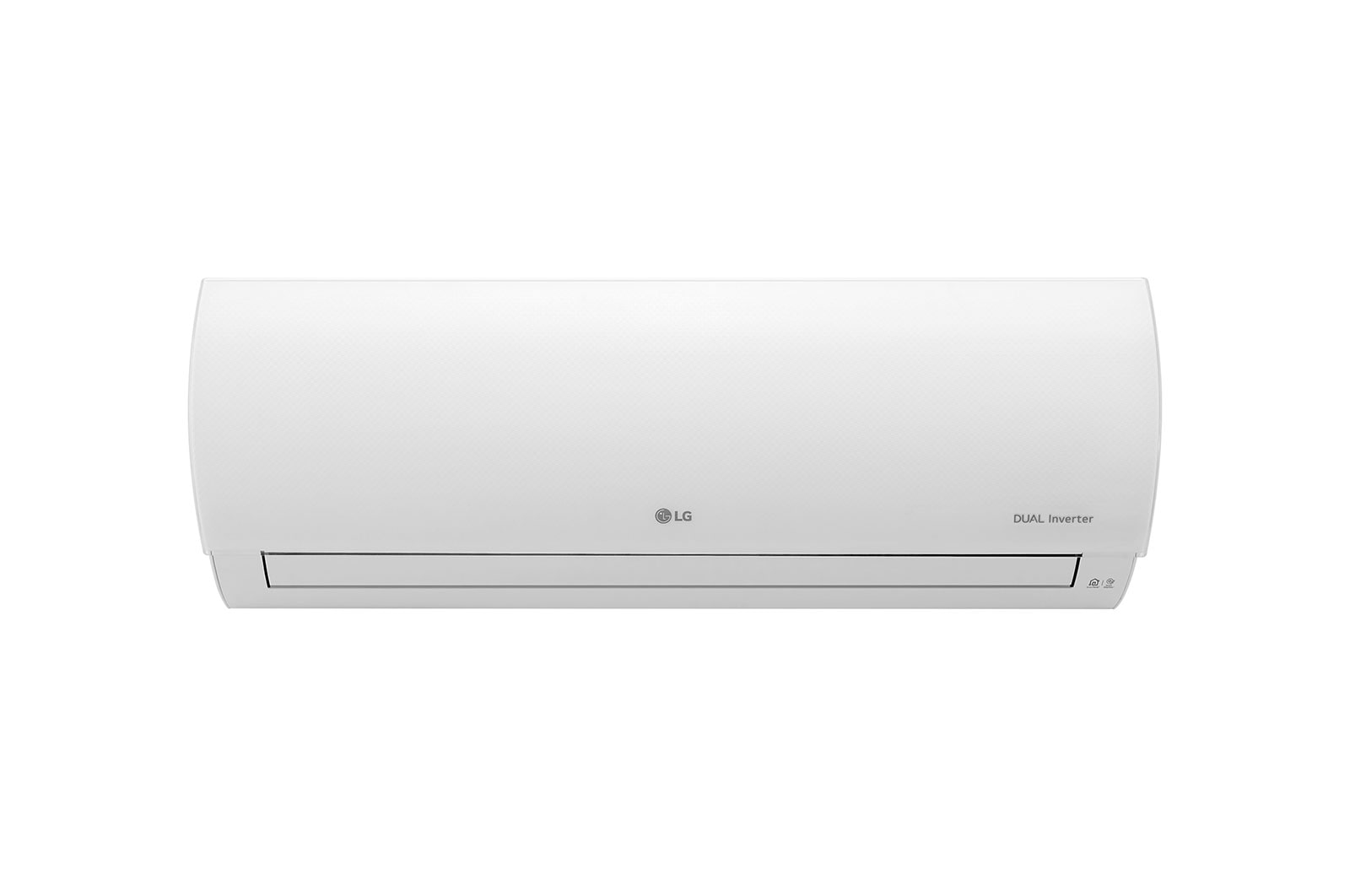 Front view of DUALCOOL® PRESTIGE 9,000 BTU, ThinQ®, -30 Hyper Heating operation LAN090HYV1