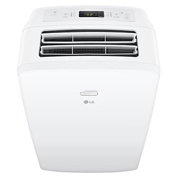Top view of an LG Portable Air Conditioner with the top vane open