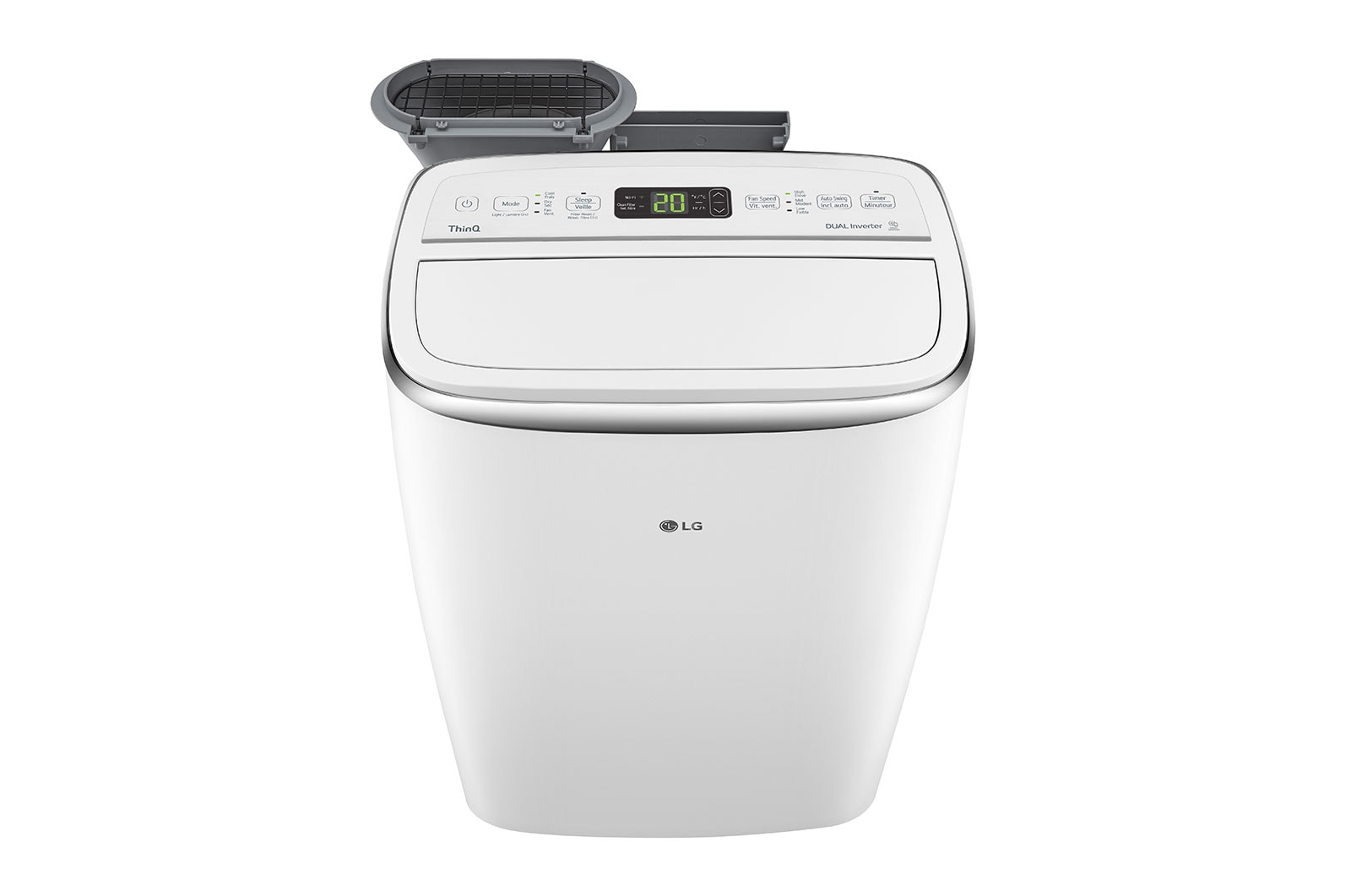 LG 10,000 BTU SACC DUAL Inverter Smart Wi-Fi Portable Air Conditioner, LP1419IVSM