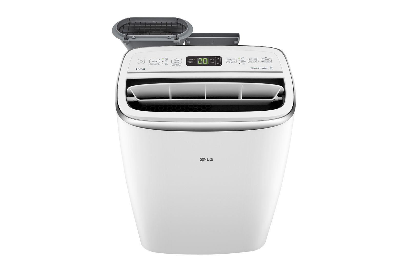 LG 10,000 BTU SACC DUAL Inverter Smart Wi-Fi Portable Air Conditioner, LP1419IVSM