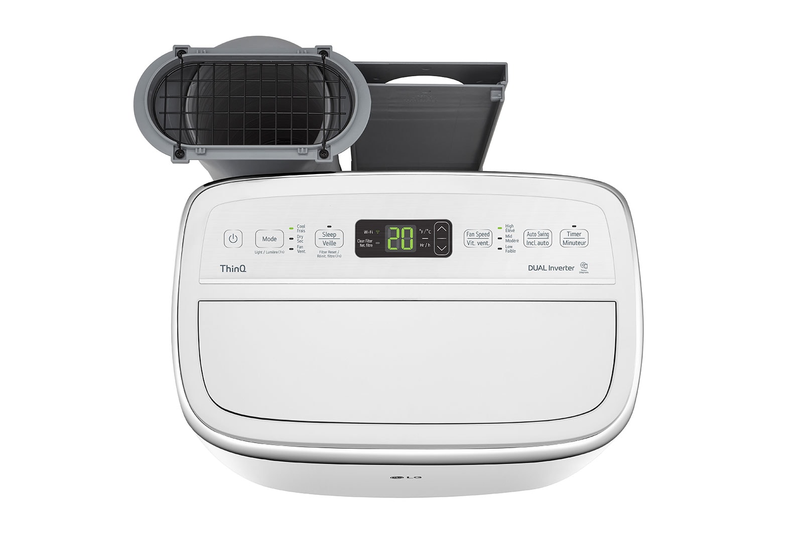 LG 10,000 BTU SACC DUAL Inverter Smart Wi-Fi Portable Air Conditioner, LP1419IVSM